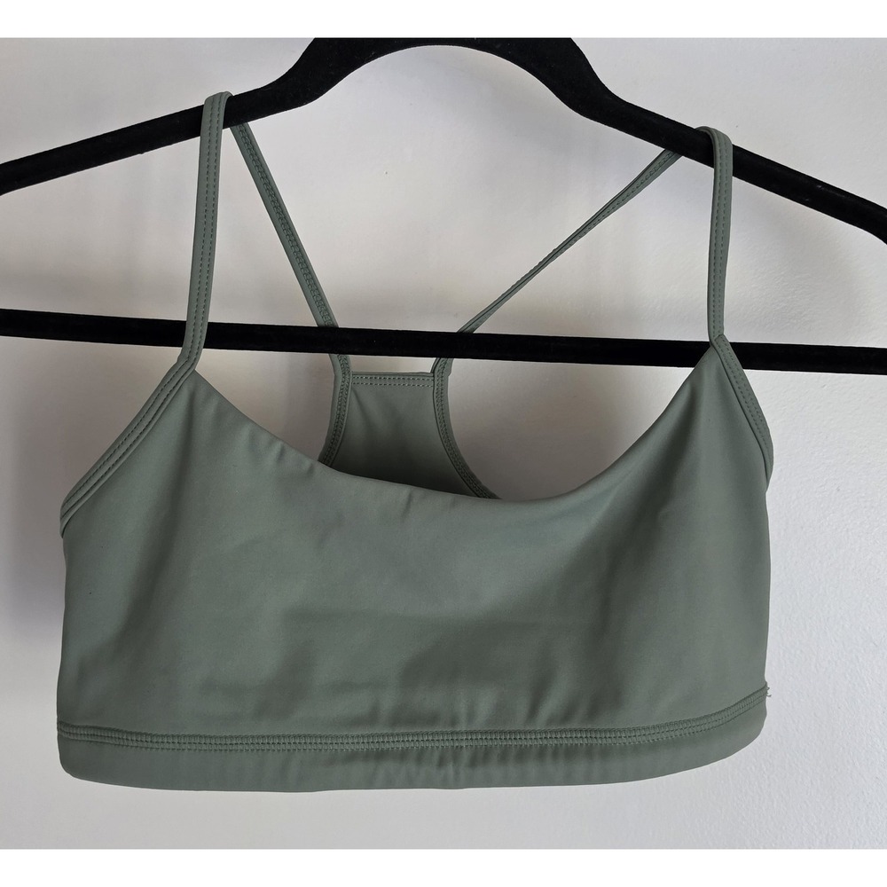 Adanola Sports Bra XS Green Sleeveless Athletic Athleisure Gym Workout Top